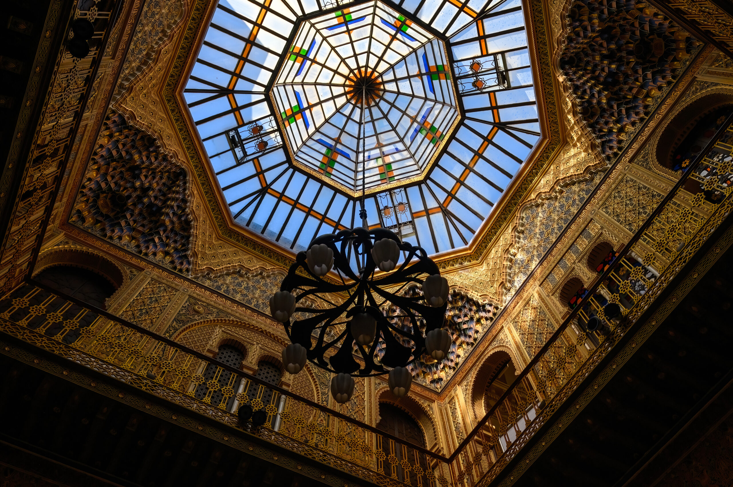 Fancy skylight and chandler