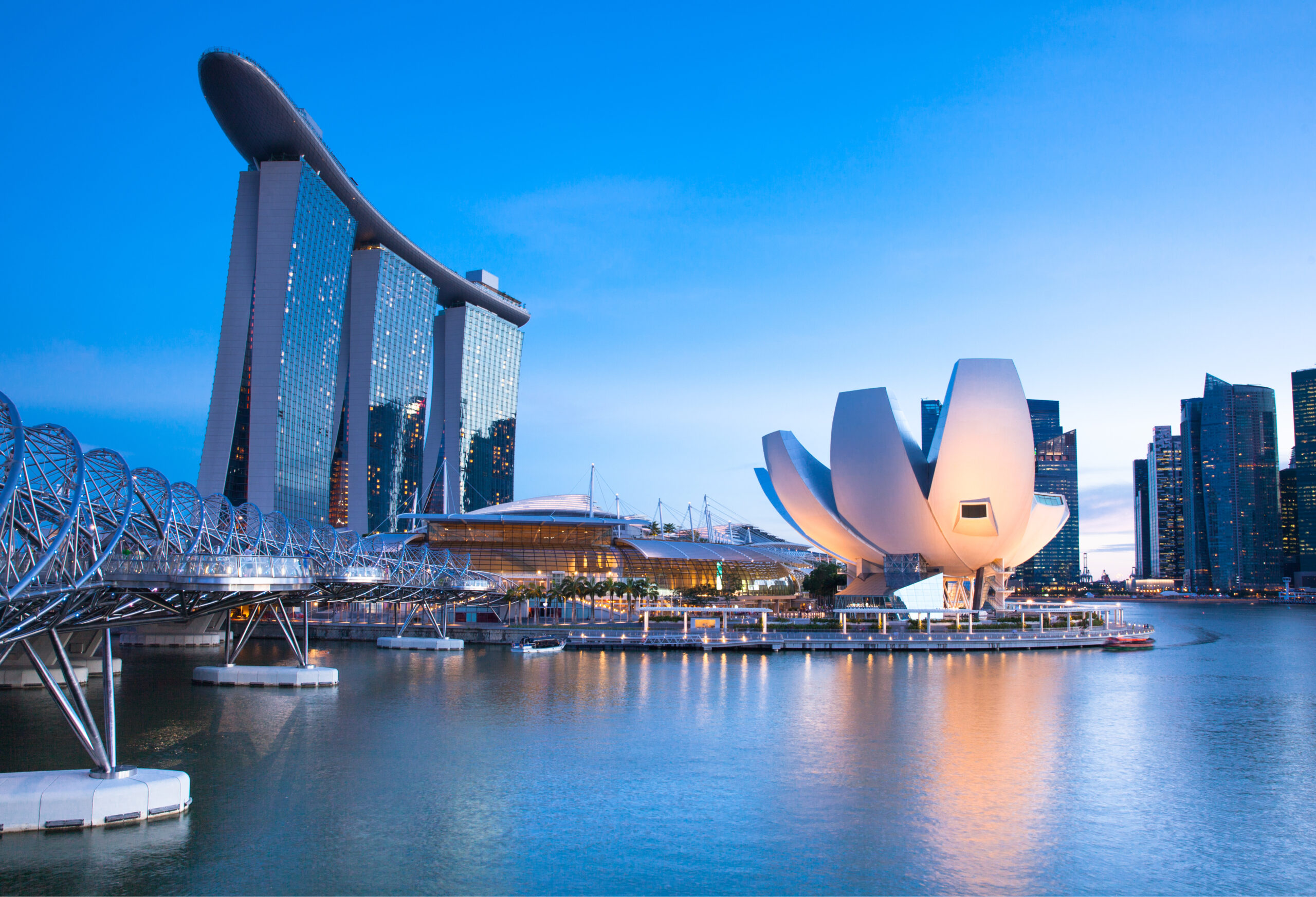 Marina Bay at dusk