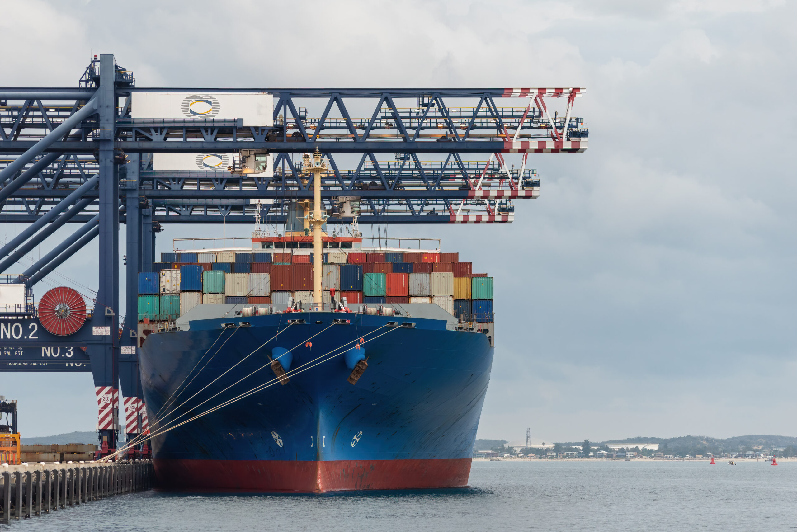 Cargo ship docked
